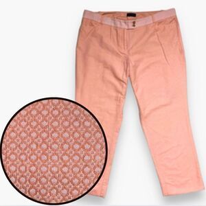 Limited Dress Pants Womens 6 Peach Textured Cropped Trousers Summer Pastel Beach